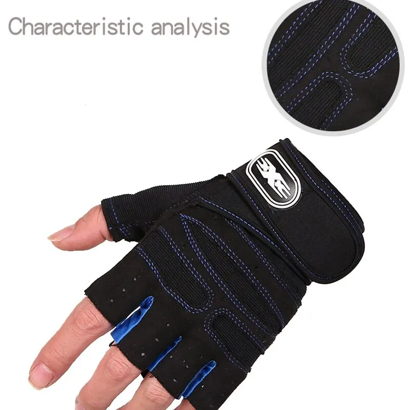 Gym Gloves for Men Women Fitness Weight Lifting Wristband Gloves Body Building Training Sports Exercise Cycling Glove Shockproof