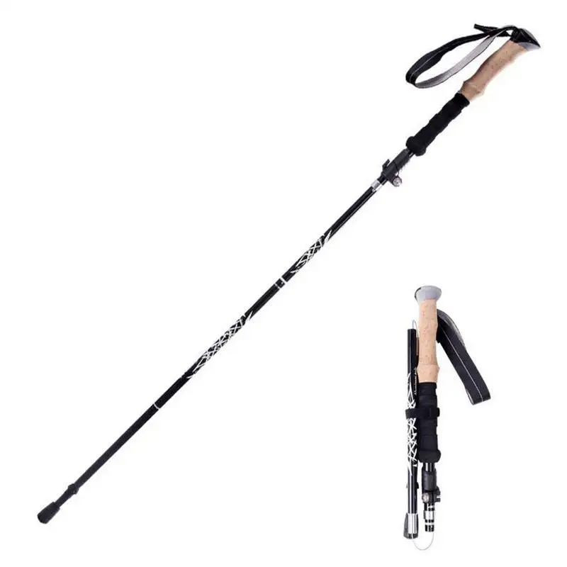 Trekking Sticks Folding Hiking Poles Walking Stick With Quick Lock Outdoor Trekking Pole For Hiking Camping Easy To Grip 1Pc