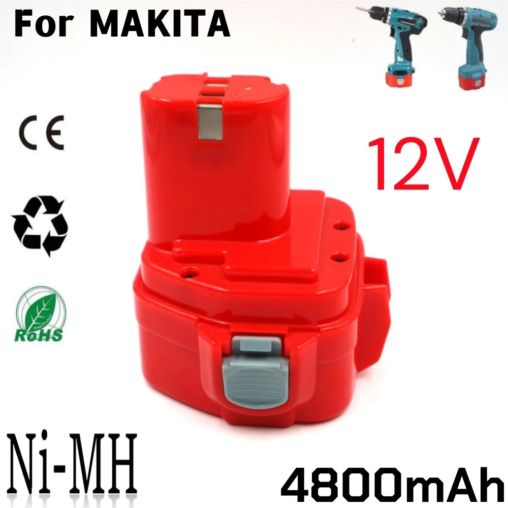 

4.8AH for Makita Battery PA12 Replacement Ni-Mh Batterie for Makita 1200 1220 1201 1222 1233SA/B1235 192681-5 Power Tool Battery