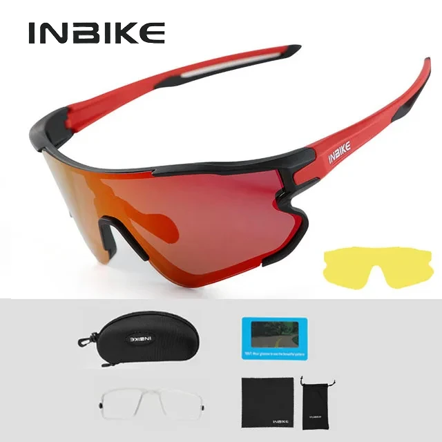 INBIKE Men Bicycle Sunglasses Photochromic Cycling Sunglasses Eyewear Mtb Road Bike Goggles Sunglasses For Cycling Accessories