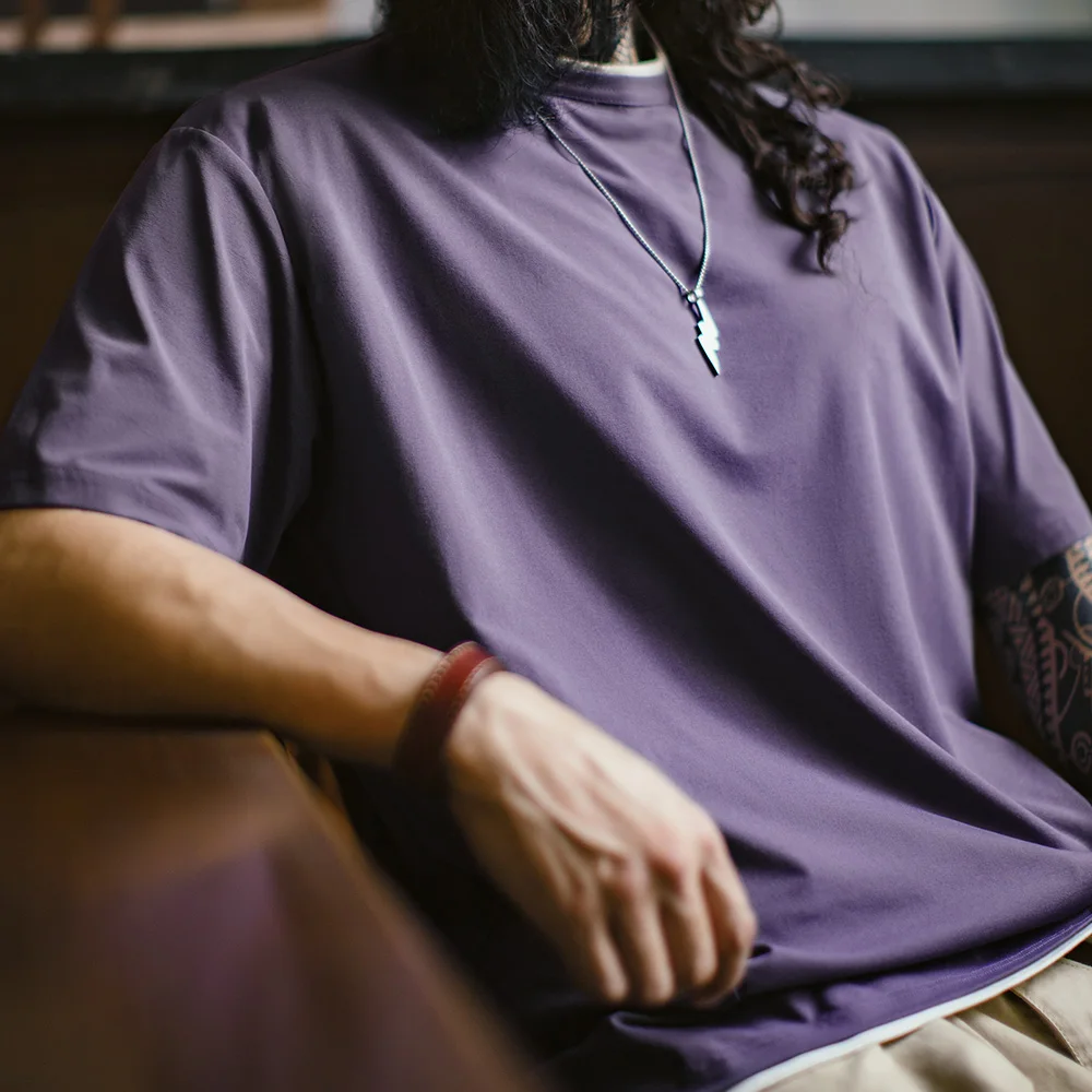 

Maden Men's Quick-Dry UV Protection Short Sleeves T-Shirt UPF 50+ Anti-Bacterial Loose Fit Crew Neck Tee for Summer Outdoor Tops