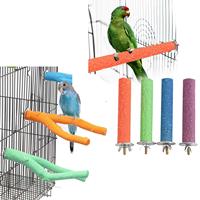 Parrot Claw Beak Grinding Bar Standing Stick Bird Perch Stand Toy Wood Parrot Paw Grinding Stick Parakeet Cage Accessories Toys