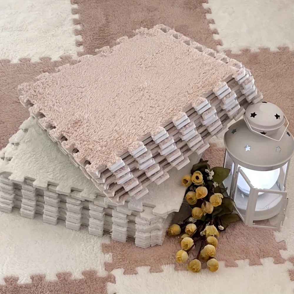

Набор переплетавающихся ковриков, плюшевый детский игровой коврик, мягкий мягкий коврик для детей, идеально подходящий для игр, подходит для спален