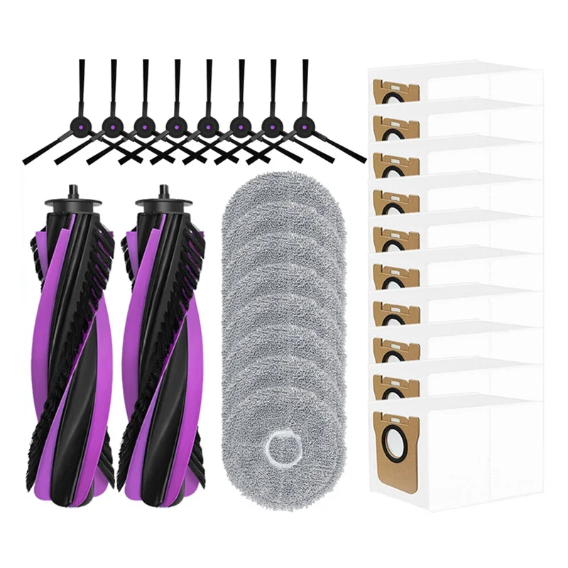 A05G-ชุดอะไหล่ทดแทนสําหรับเครื่องดูดฝุ่น JONR P20 Pro-แปรงหลัก,แปรงด้านข้าง,ผ้าซับ,อุปกรณ์เสริมถุงเก็บฝุ่น