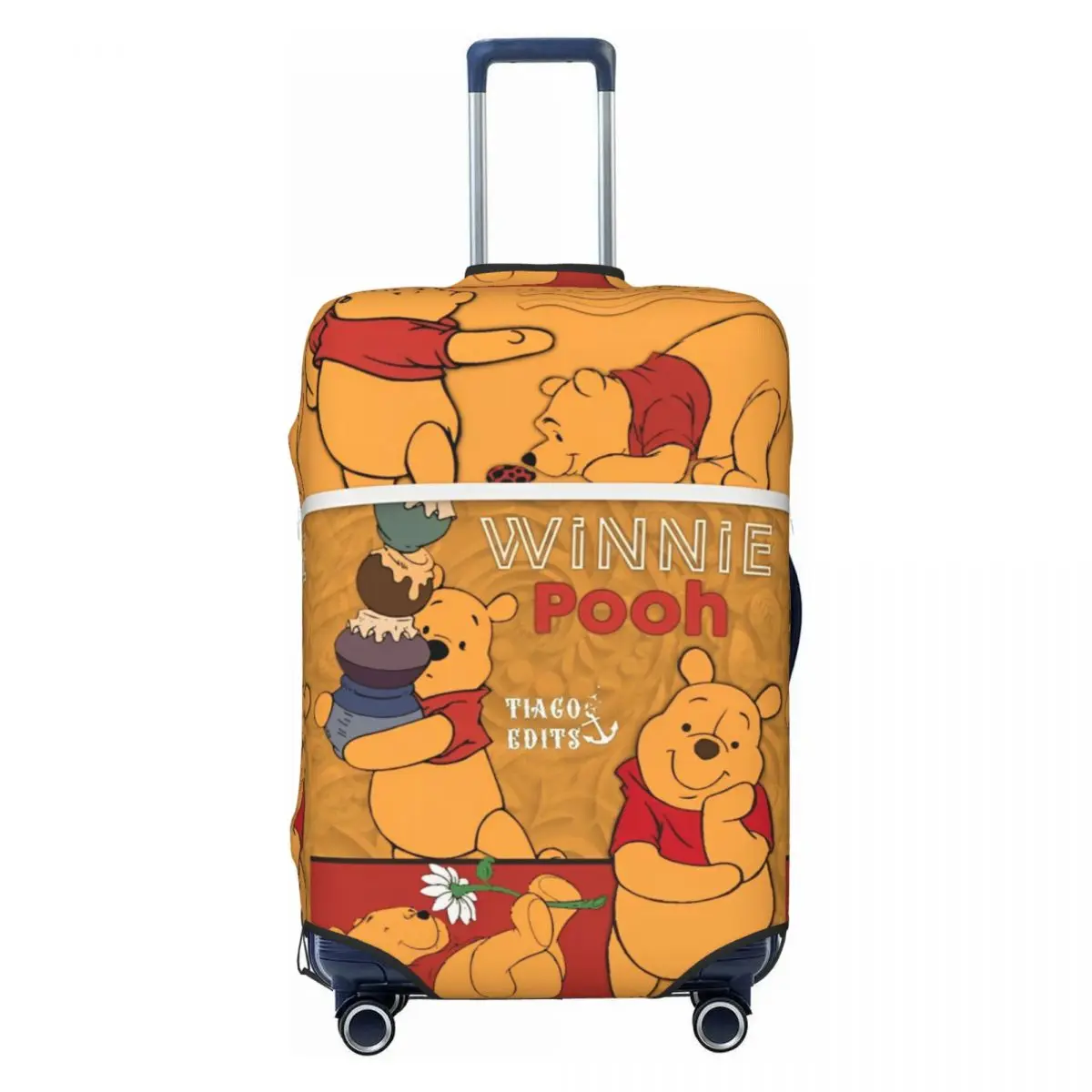 

Anime Cartoon Winnie The Pooh Suitcase Cover Animal Print Travel Flight Practical Luggage Supplies Protector