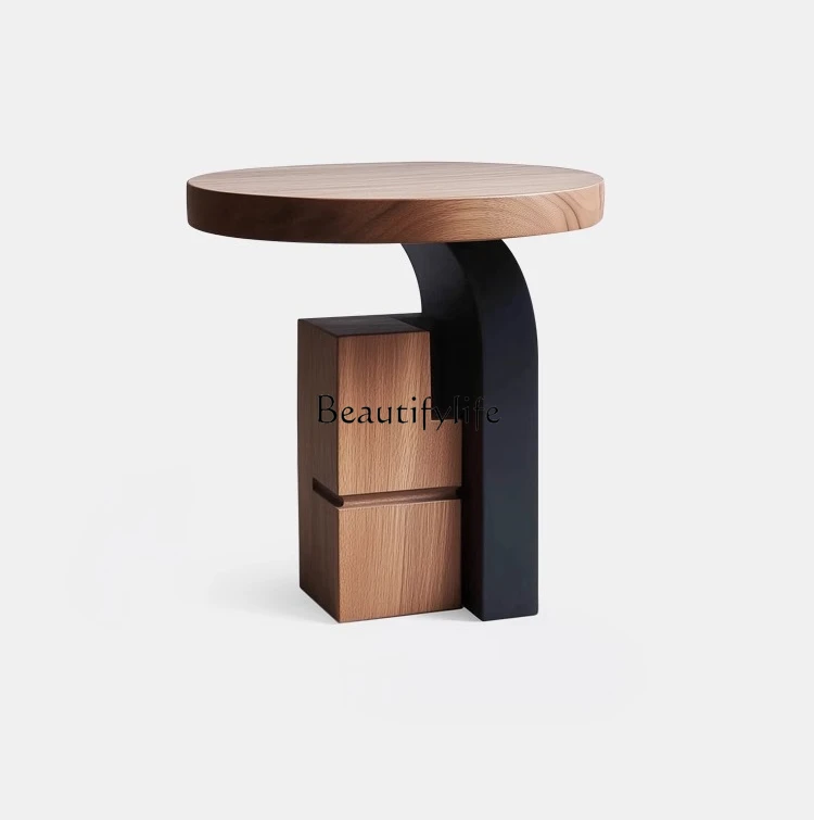 

Geometric solid wood edge few high-end small coffee table bedroom bedside corner few small table