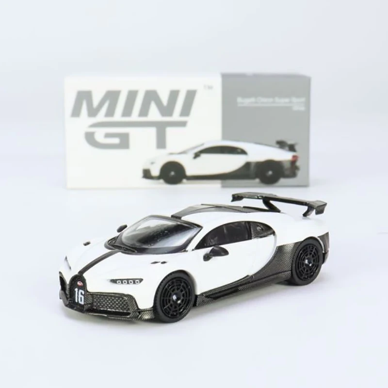 MINIGT 1/64 Bugatti Chiron Pur Sport  White MGT00569-CH Alloy Die-cast Car Model Boy Toy Gift