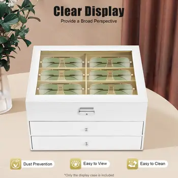 1個裝 2/3/4/5格眼鏡收納盒 可折疊便攜旅行整理盒 眼鏡太陽眼鏡收納盒 壁掛式收納盒 8 最佳銷售 墨鏡盒 - №4