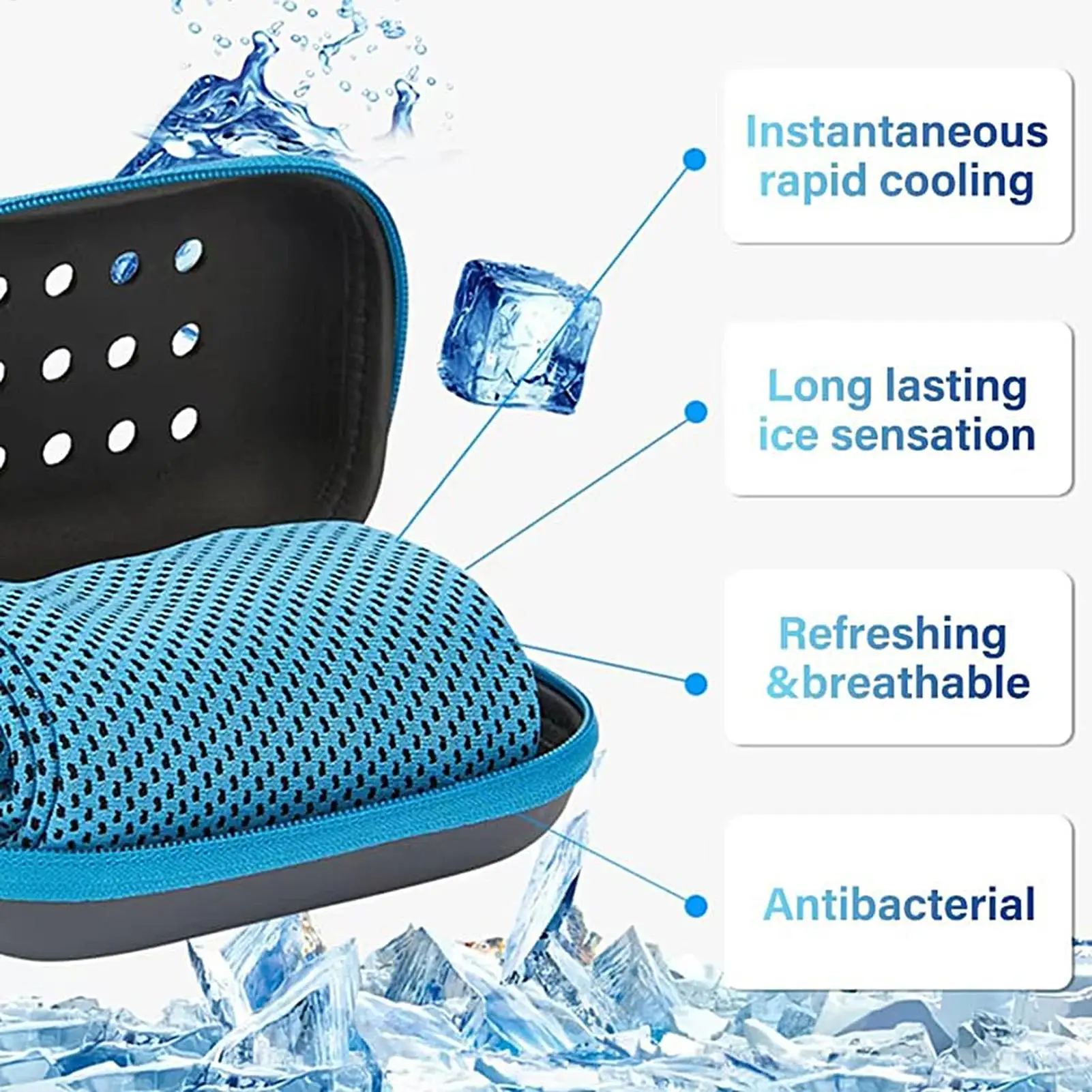 Cooling Towel 12x31 Inch Quick Drying Sports Ice Neck Wrap with Storage Box for Summer Gym Workout Running Beach Golf Travel