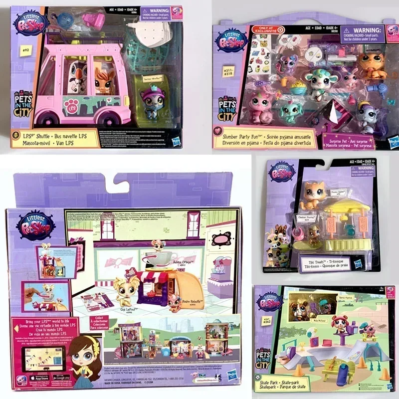 Hasbro Littlest Pet Shop LPS Action Figures Cute Animal Model Toys Desktop Ornaments Children's Play House Toys Birthday Gifts