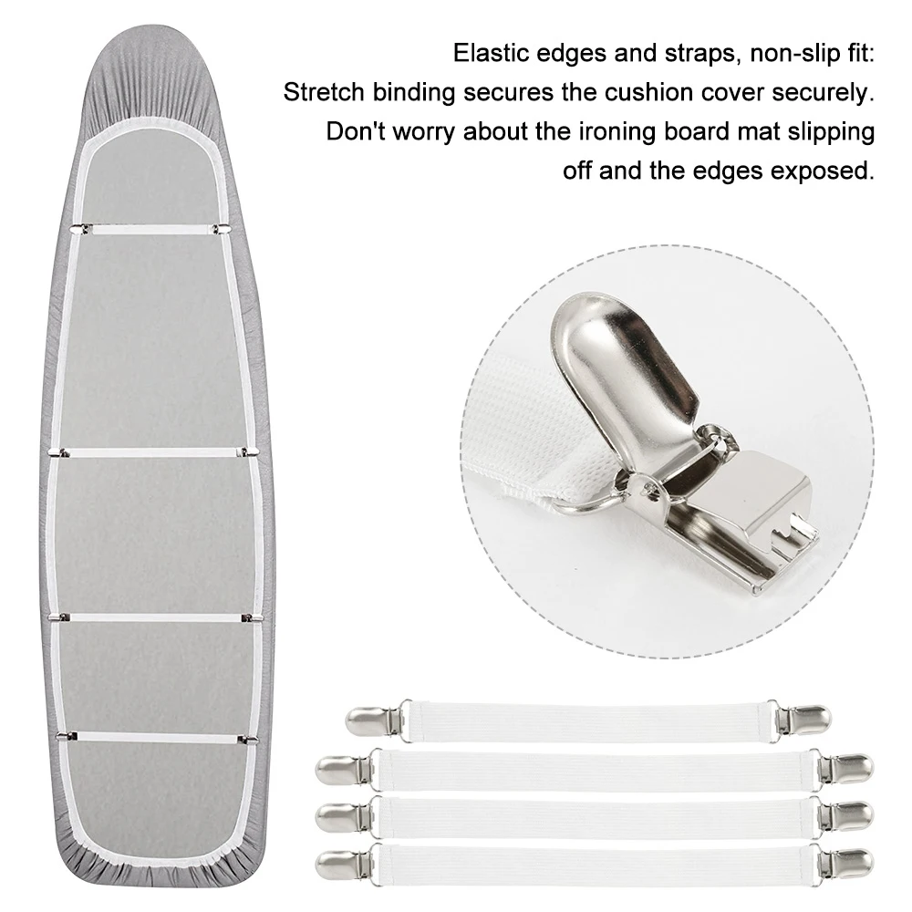 AB30-Reflective Ironing Board Cover Fits Large And Standard Boards Pads Resist Scorching And Elastic Edge Covers