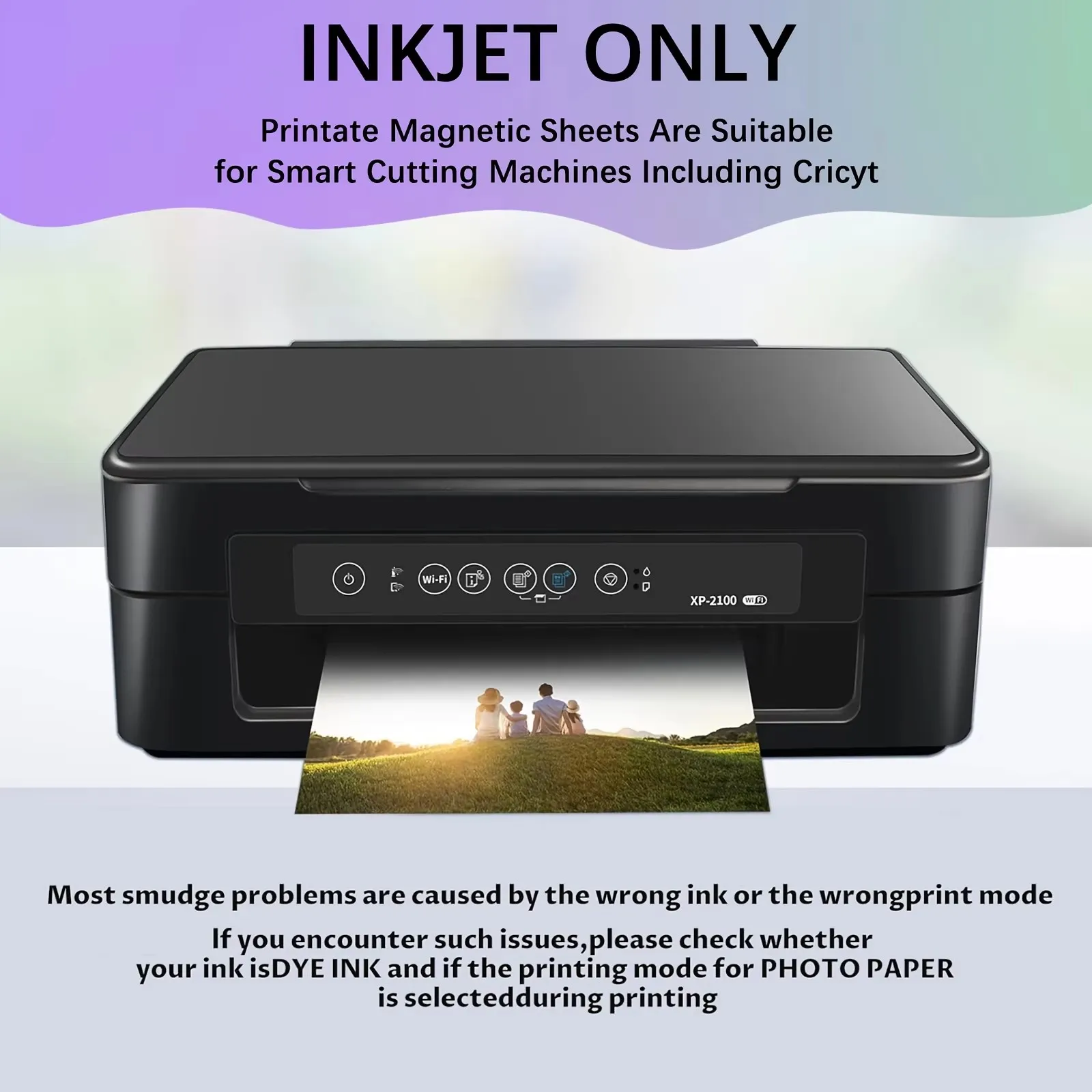 HUSPER 10 Sheets Glossy Printable Magnetic Photo Paper Size 4R (4x6 Inch) Non-Adhesive Compatible with Inkjet Printer