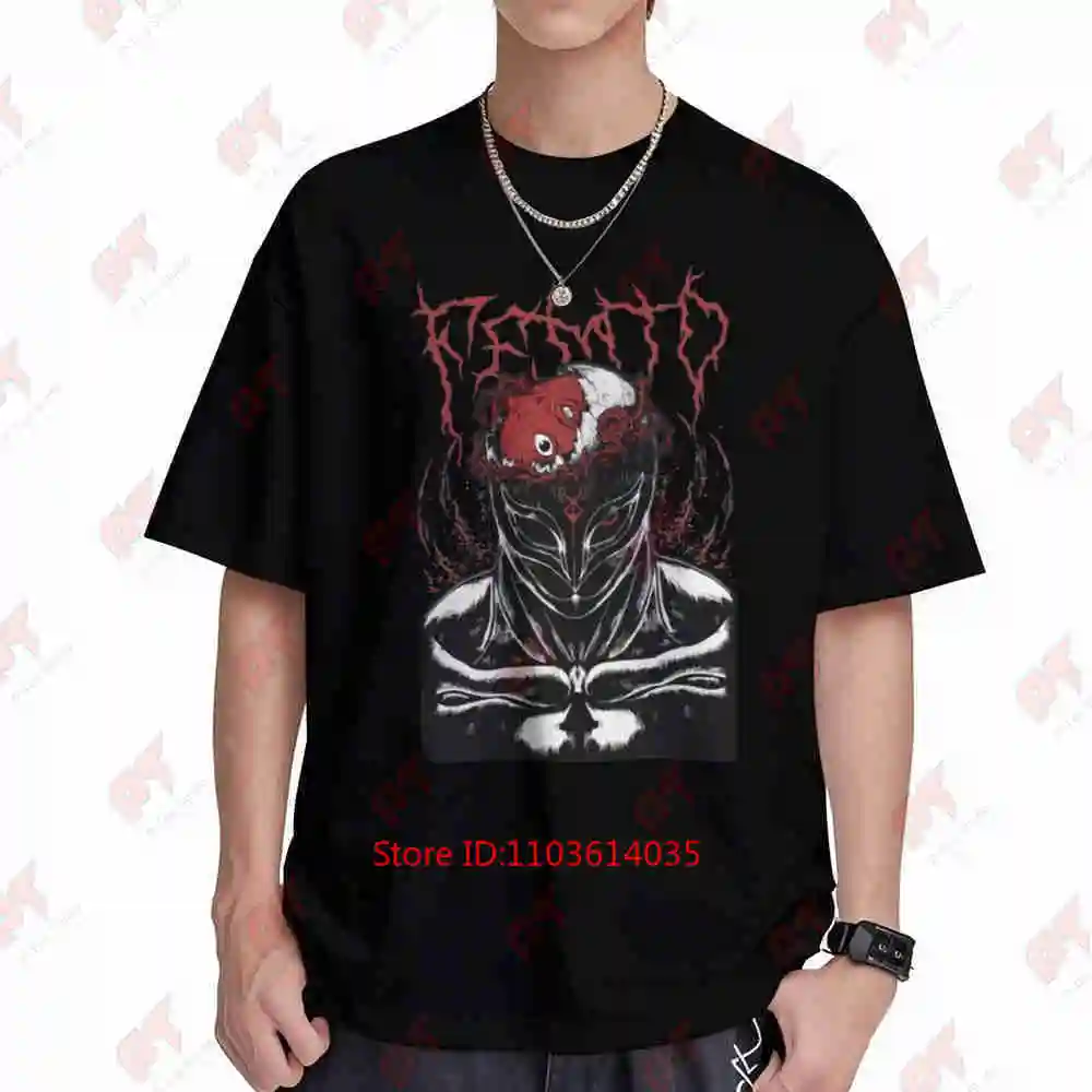 Camiseta Vintage de Manga Corta con Diseño de Caballero Calavera de Black Swordsman, 100% Algodón