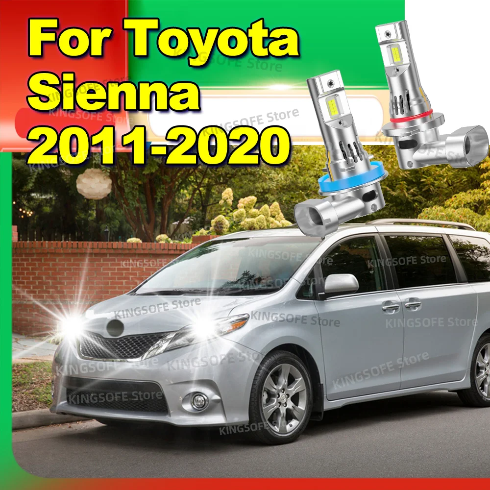 

2/4 шт. светодиодные лампы CANBUS 50000LM с вентилятором для Toyota Sienna 2011-2020 2012 2013 2014 2015 2016 2017 2018 2019