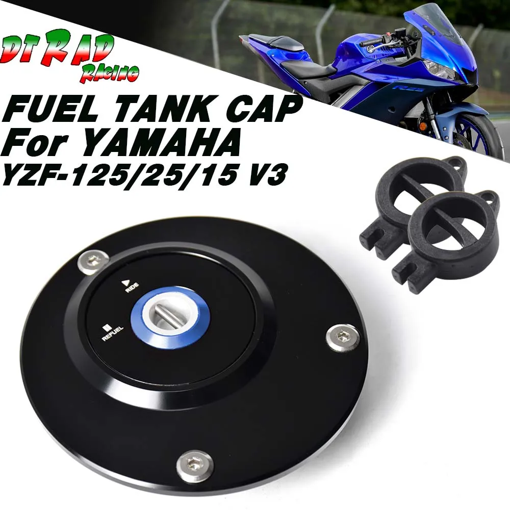 

Motorcycle Fuel Tank Cap For YAMAHA YZF-125 YZF-25 YZF-15 V3 With Key Plug Locking Engine Airbox Cover Modified Accessories
