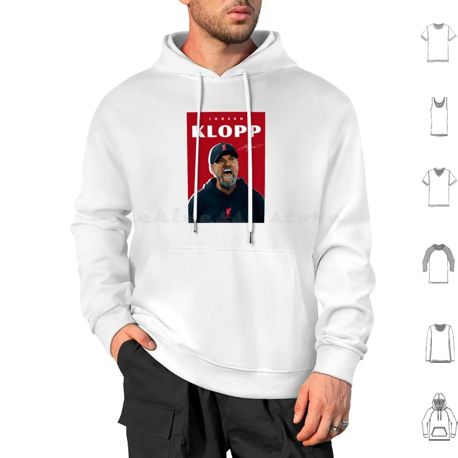 Jurgen Klopp : Hoodie cotton Long Sleeve Jurgen Klopp Football Manager Anfield Youll Never Walk Alone Reds Soccer