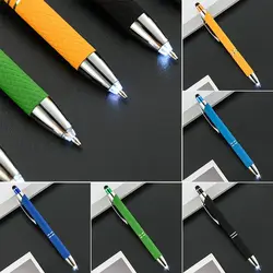 Bolígrafo 3 en 1 con pantalla LED, dispositivo táctil, multifunción, capacitivo, herramienta para exteriores, 2 piezas