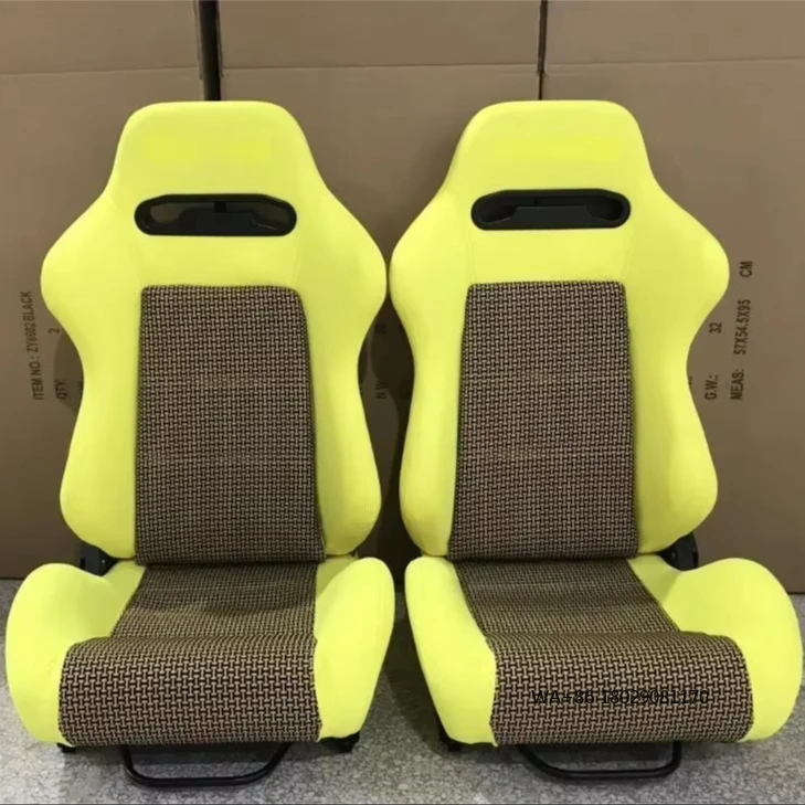 

Factory Direct Suede Fabric Recaro Seat With Memory Foam Reclinable Bucket Seats for Racing Car