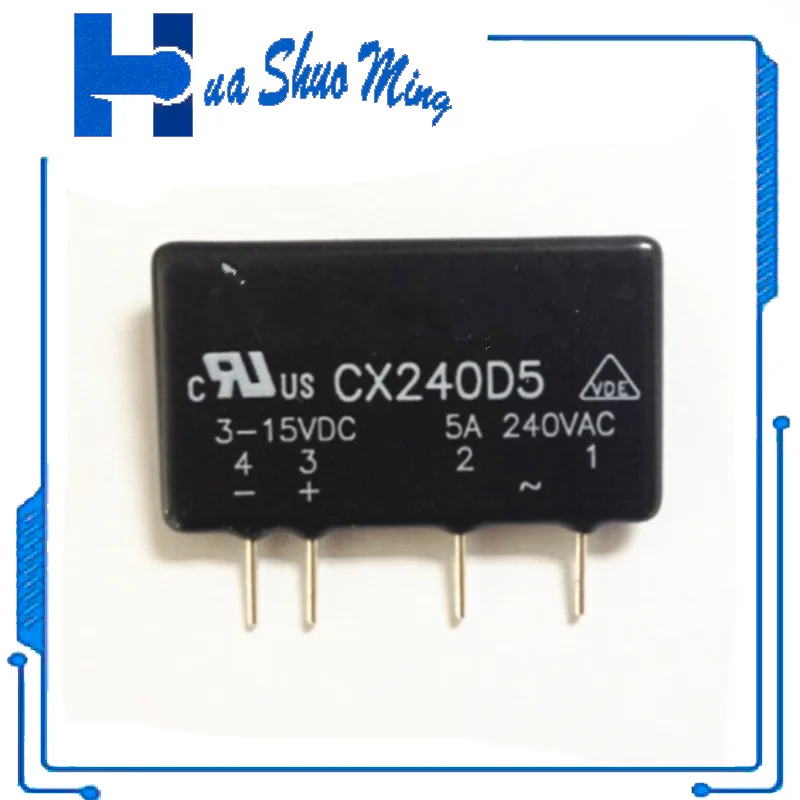 2Pcs/Lot  CX240D5  3-15VDC  5A  240VAC  4pin