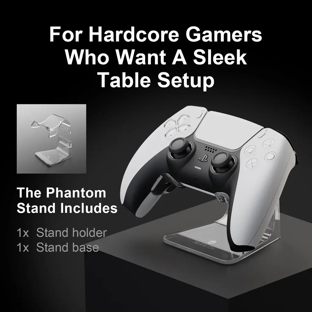 Skull & Co. Phantom Stand Rack Controller Holder Stand for PS5 Xbox Switch Pro Gampad Headset and Other Gaming Accessories