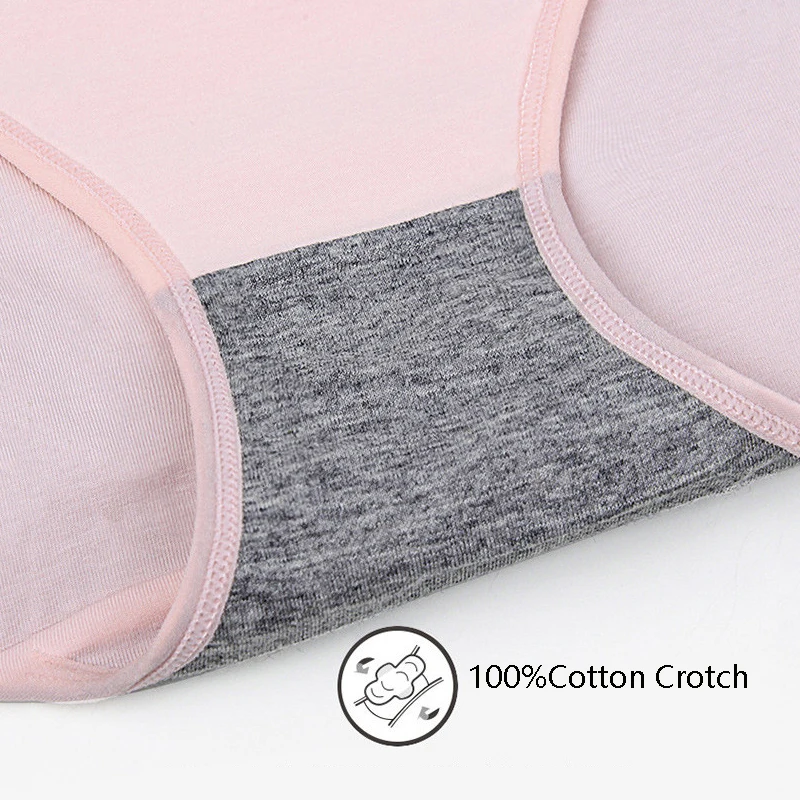 2Pcs Menstrual Panties Women Period Underwear Leak Proof Physiological Pants High Waist Breathable Cotton Soft Female Lingerie