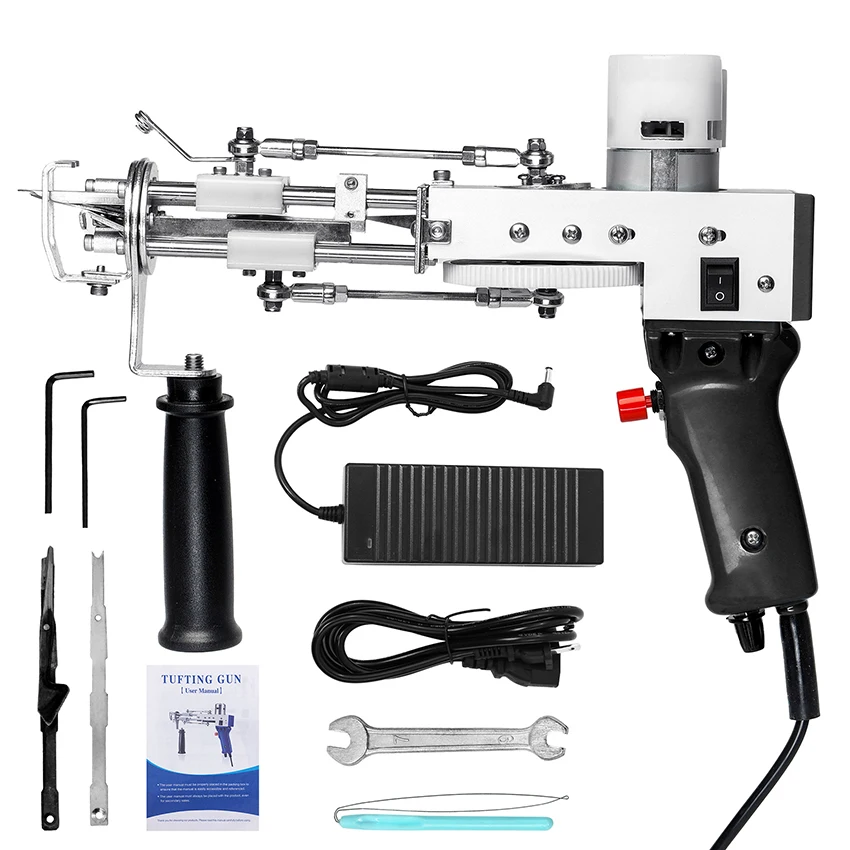 

2-In-1 Tufting Gun Both Cut Pile And Loop Pile Electric Carpet Tufting Gun Hand Gun Carpet Weaving Flocking Machines