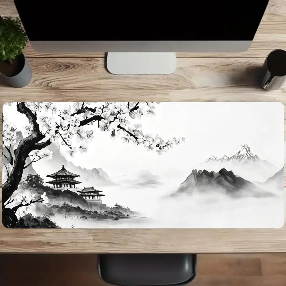 Pavilion Terrace Pavilion Ink Painting Landscape Mouse Pad Desk Accessories Desk Mat Gaming Mats Setup Mouse Pads Mousepad Rug