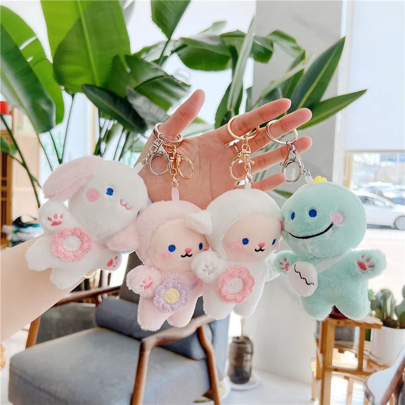 

30pcs/lot Wholesale Cute Fashion Pendant Dinosaur Lamb Rabbit Doll Keychain Ornaments,Deposit First to Get Discount much,