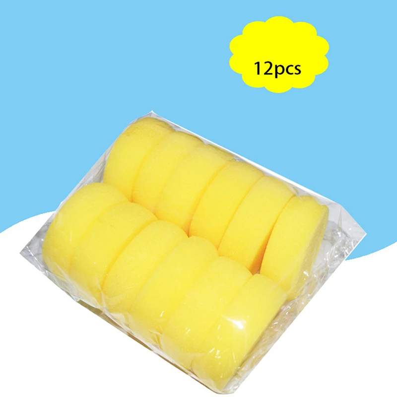 

12Pcs/lot Round Waxing Sponge Foam Car Cleaning Sponge Block Water Absorbing Sponge Wash Tools Auto Accessories