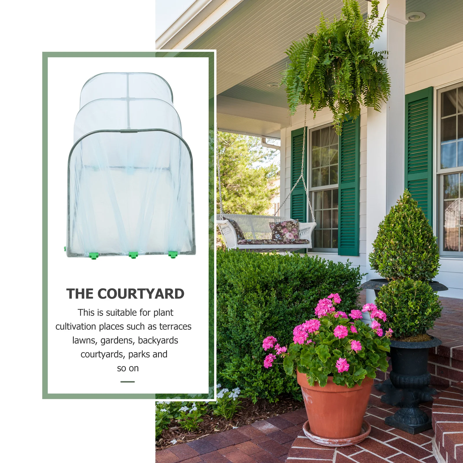 

Plant Greenhouse Heat Preservation Cover Winter Protective Shelter for Garden Flowers Backyard Outdoor Use Plastic Transparent