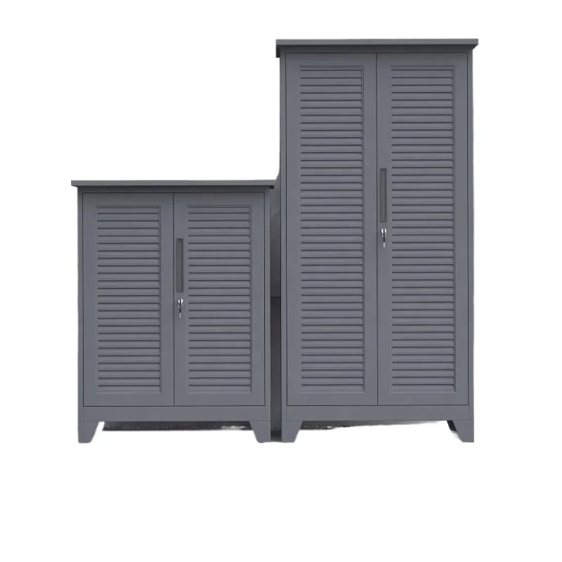 Outdoor villa storage cabinet Waterproof sunscreen Garden entrance glove cabinet Large capacity storage tool locker