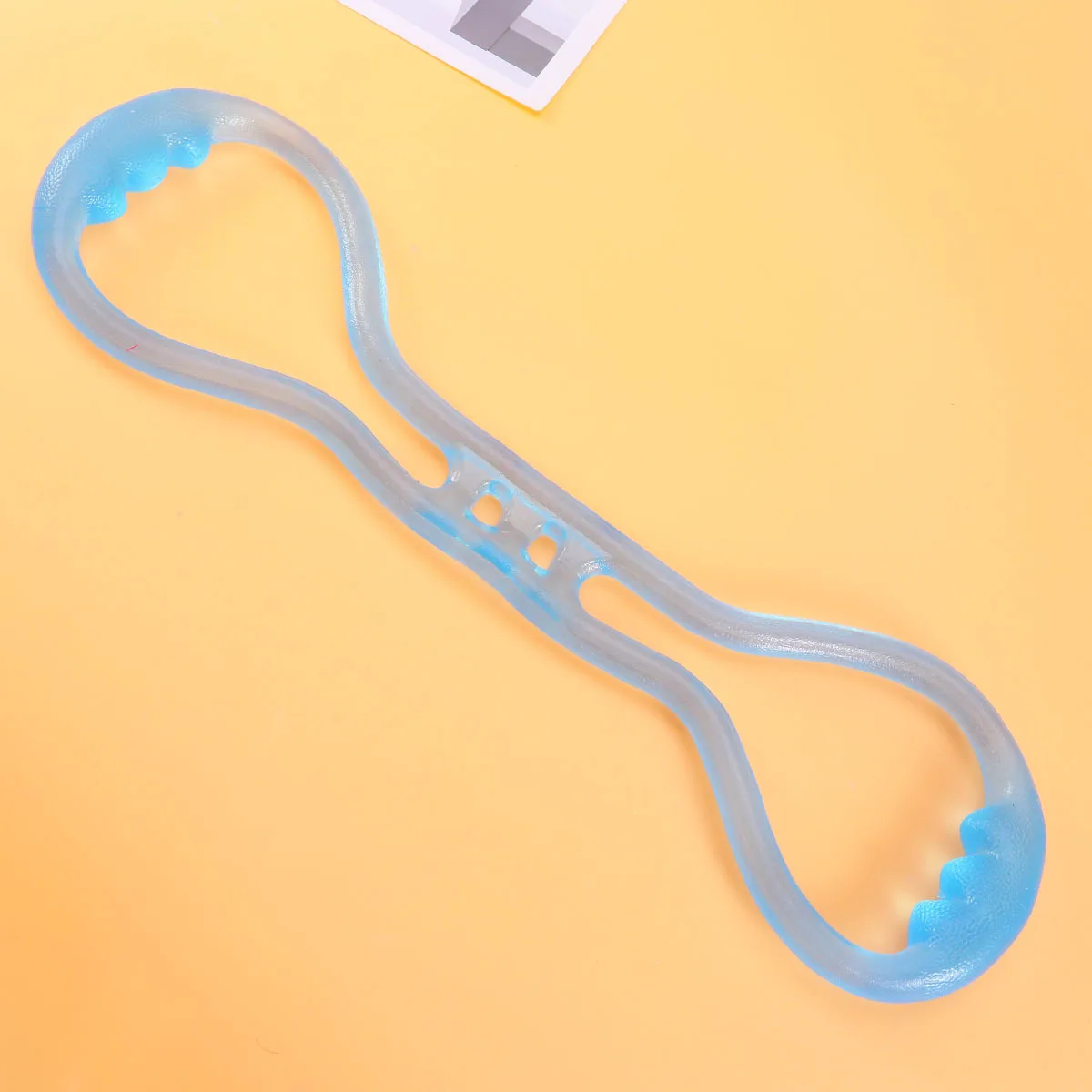 

Silicone Yoga Pull Rope Blue Portable Figure 8 Resistance Band for Fitness Stretching Exercise Multifunctional Elastic Tension