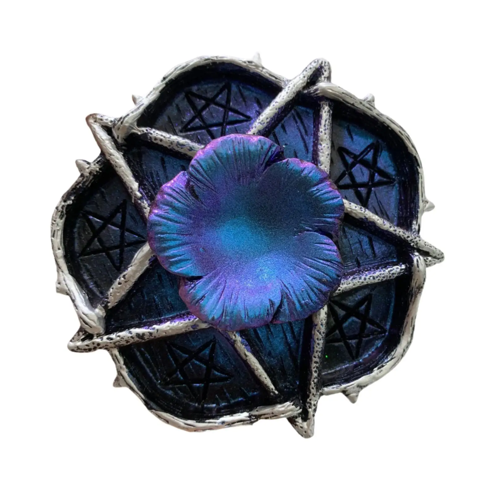 Ball Base Pentagram Star Flower Statue for Hallway Fireplace Living Room
