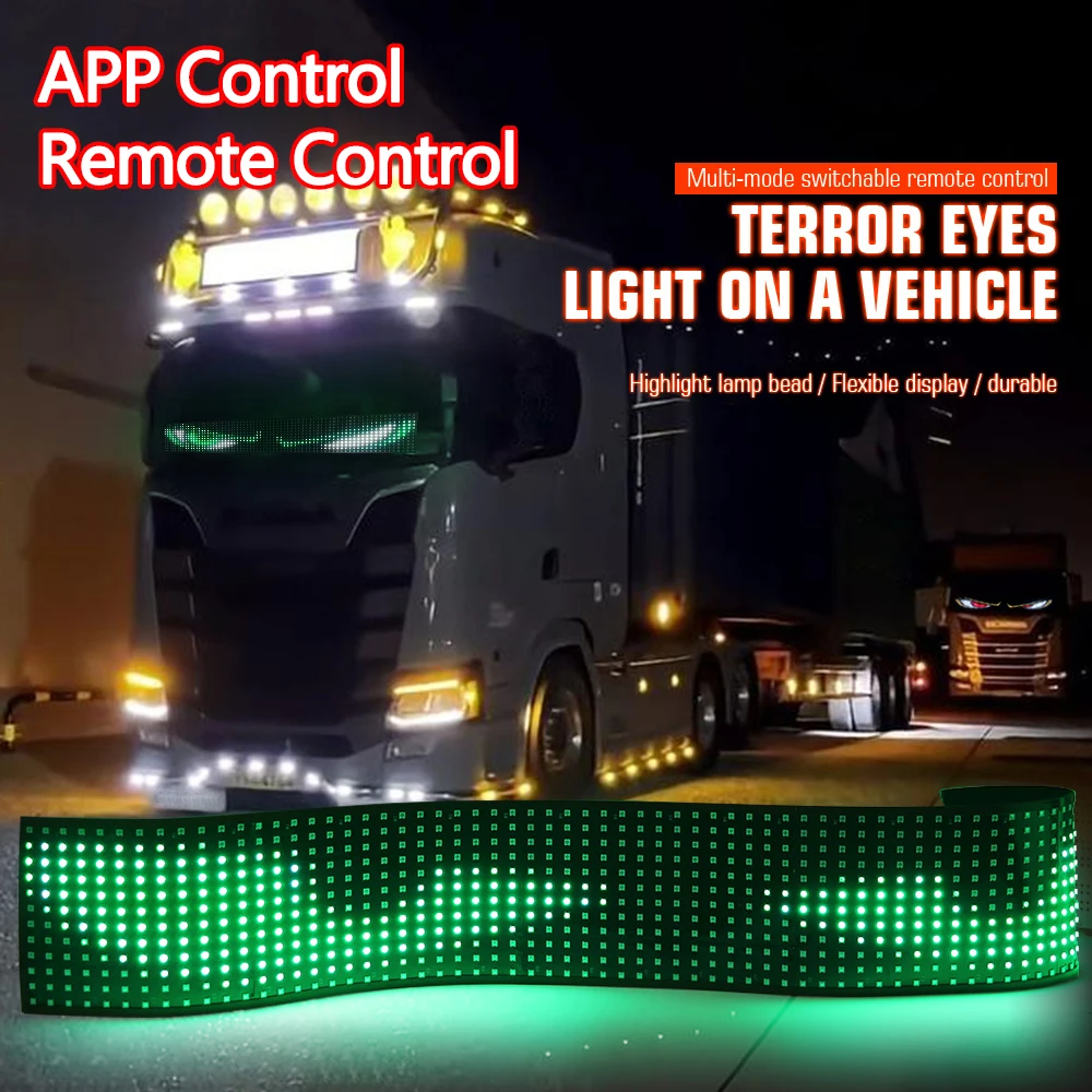 

LED Ambient Lights Devil's Eye LED Matrix Pixel Panel Truck Eye Led Display Car Sign Animation App Control Programmable Screen