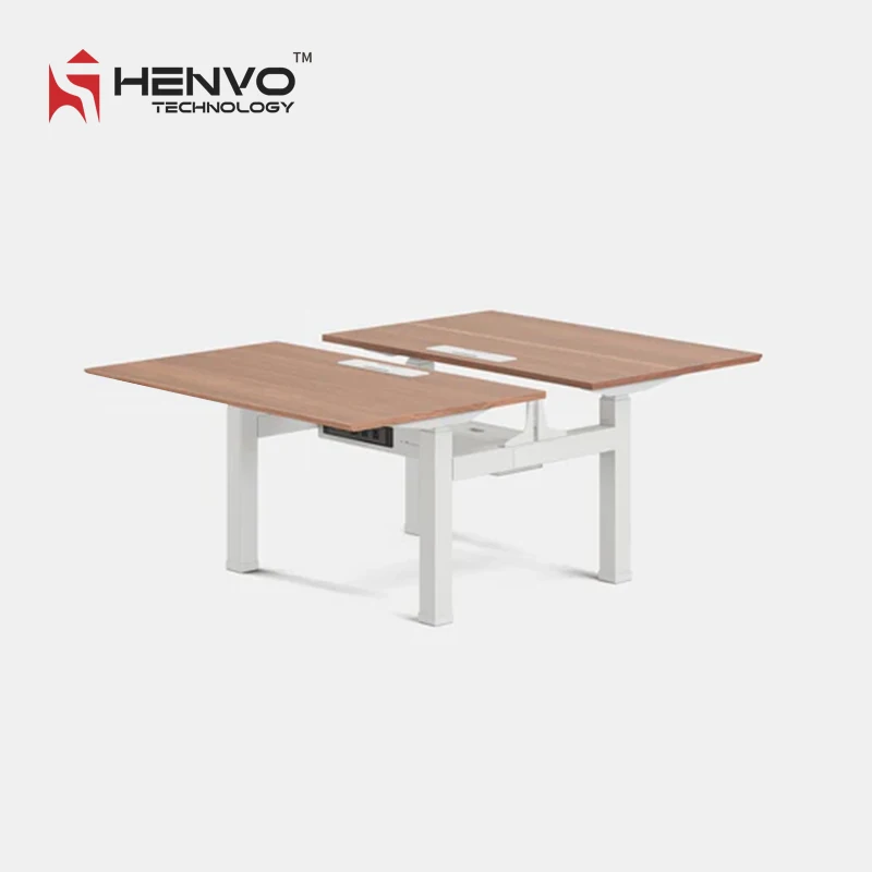 Office Desk,Dual Motor 2-Stage Electric Steel Contemporary Standing Desk Anti-Collision Memory Height Adjustment Tandem Office D