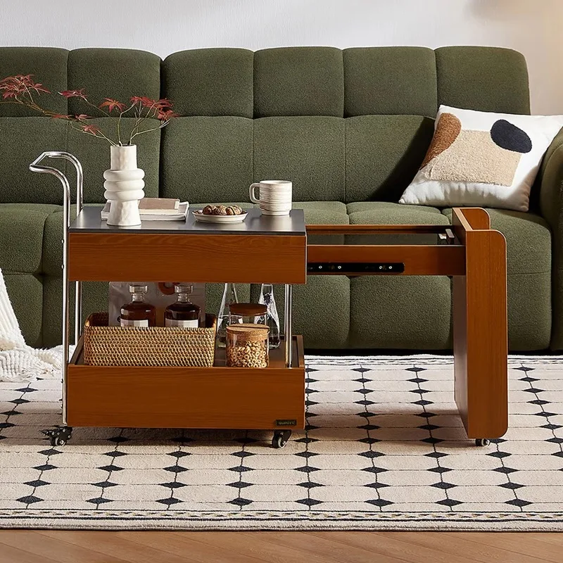 

Medieval furniture, retractable small apartment coffee table sofa