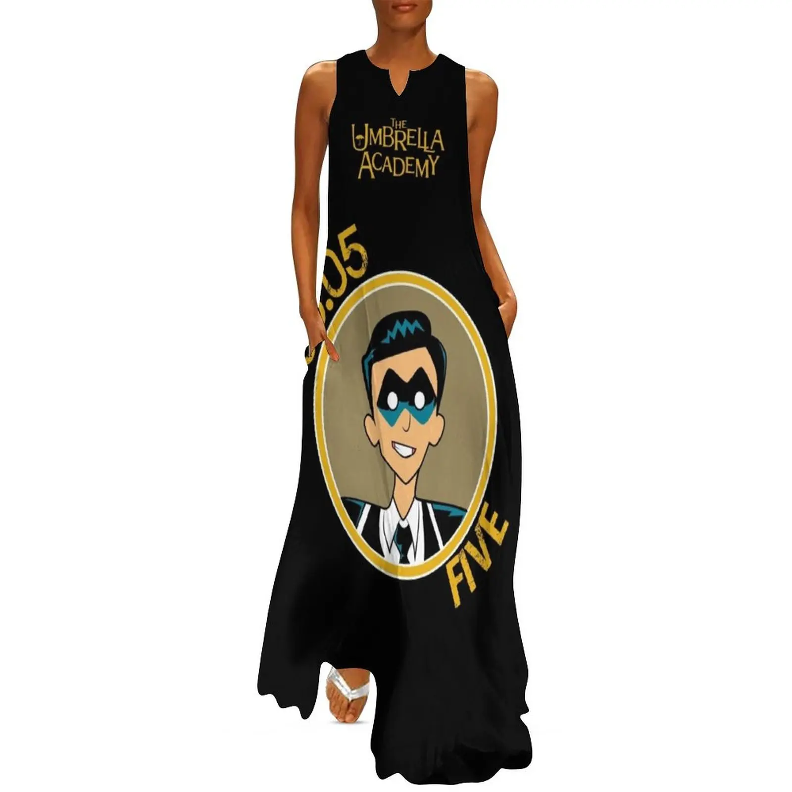 

UMBRELLA ACADEMY: FIVE CARTOON Long Dress dress women summer 2024