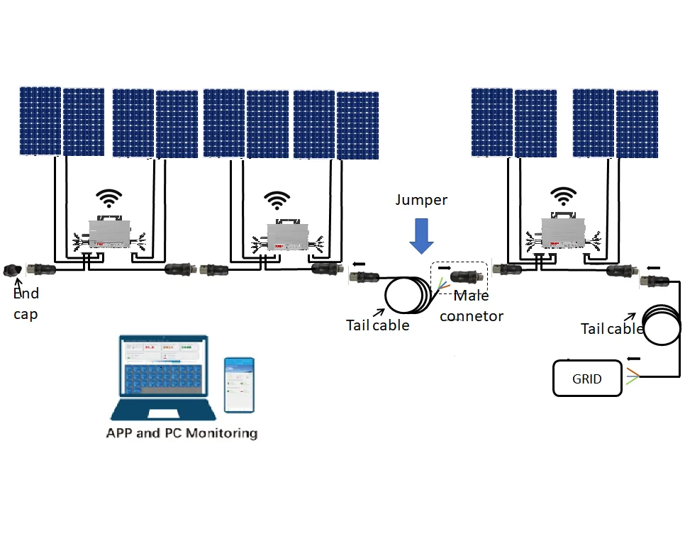 2000W Three Phase Grid Connected Micro Inverter Pure Sine Wave WiFi MPPT 6KW On-Grid Solar PV System