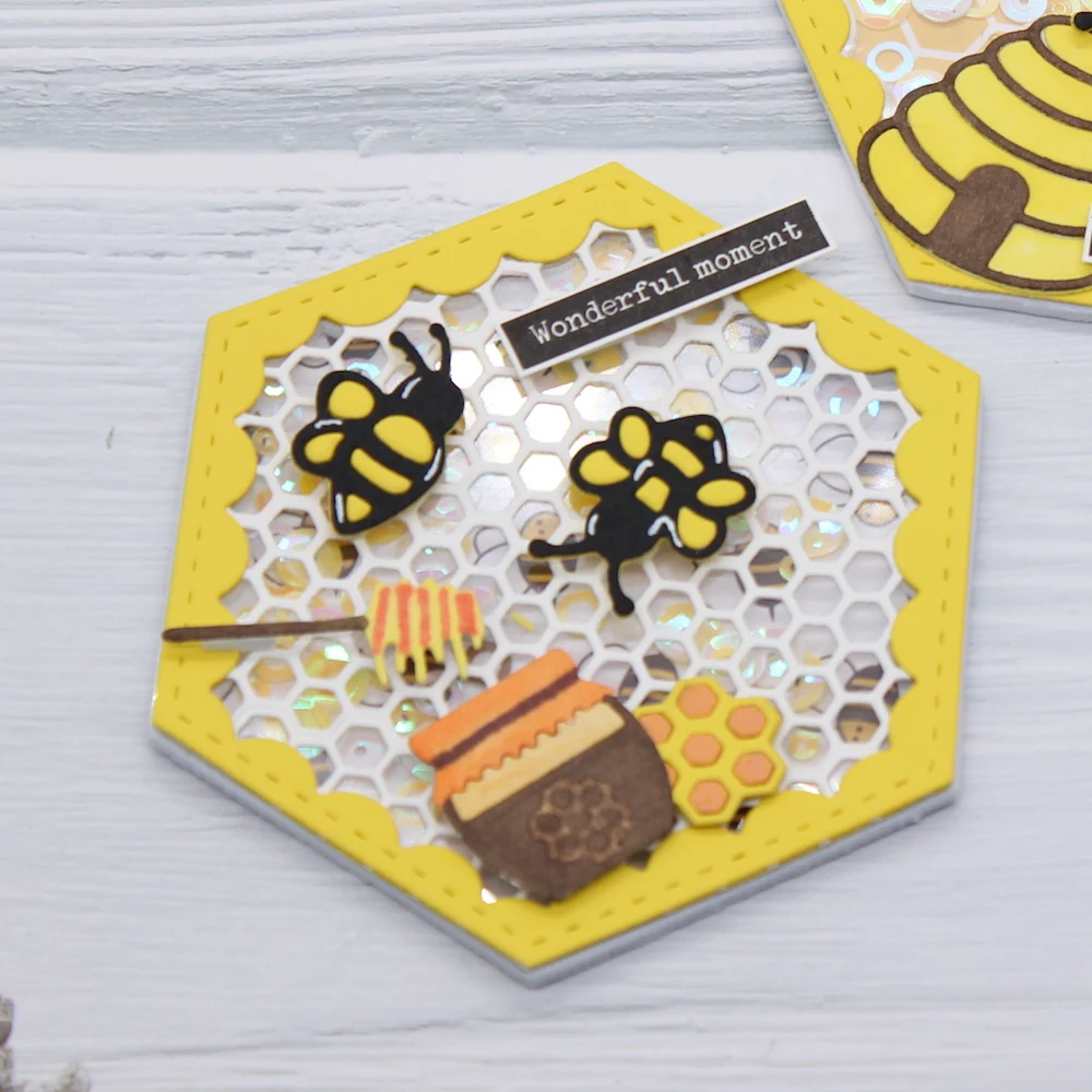 KLJUYP Honeybee wykrojniki do metalu papier do notatnika wykrojniki do scrapbookingu