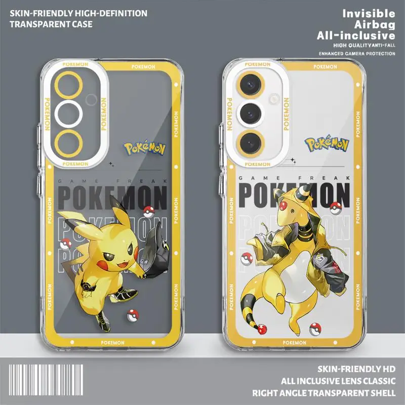 Transparent Soft Case for Samsung Galaxy A35 A55A53 A54 A73 A34 A33 A25 A24 A13 A14 A15 5G Anime Pokemons Cover