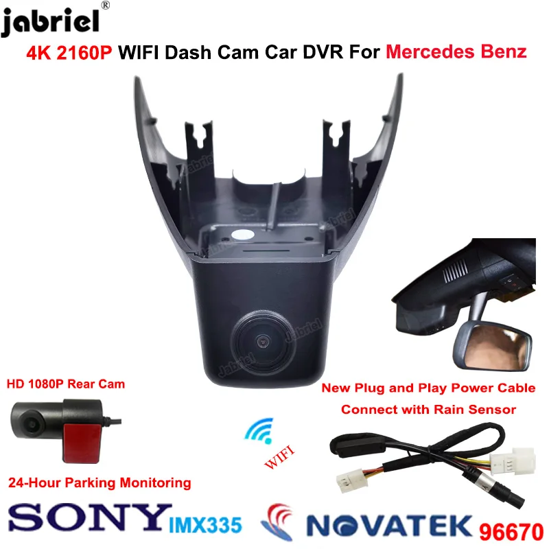 

Для Mercedes Benz B Class w246 w247 для Mercedes Benz B180 B200 B250 B260 2011-2019 Dash Cam 4K 2160P Wi-Fi Автомобильный видеорегистратор задняя камера