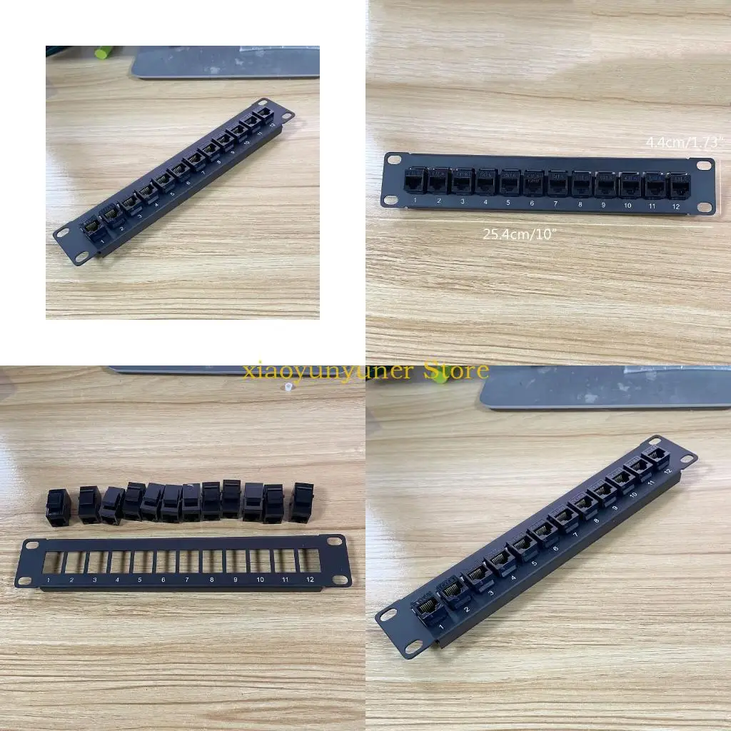 

P9JB CAT6 12-портовая патч-панель с задней панелью CAT6, неэкранированная для кодированной проводки T568A/B для сетевых кабелей