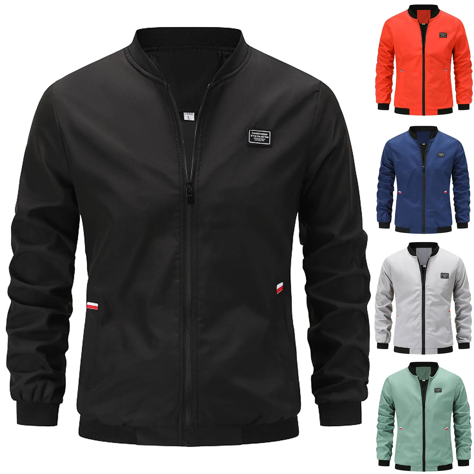 

Мужские осенние повседневные куртки, новые мужские тонкие куртки с воротником-стойкой, облегающие пальто, мужские осенние уличные куртки-бомберы, размер 5XL