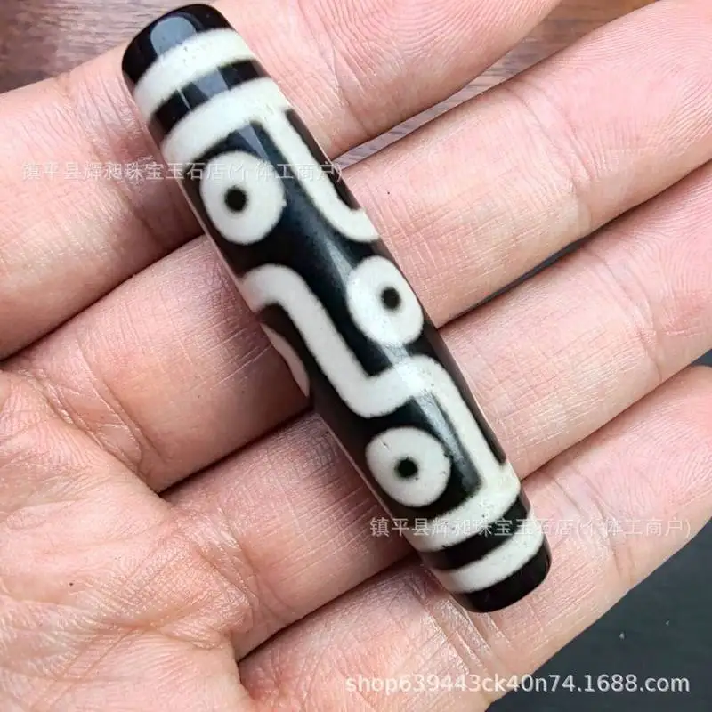 Black And White Nine-Eye , Old Agate Weathered Dzi , Tibetan-Style Pendant Beads, Jewelry Accessories