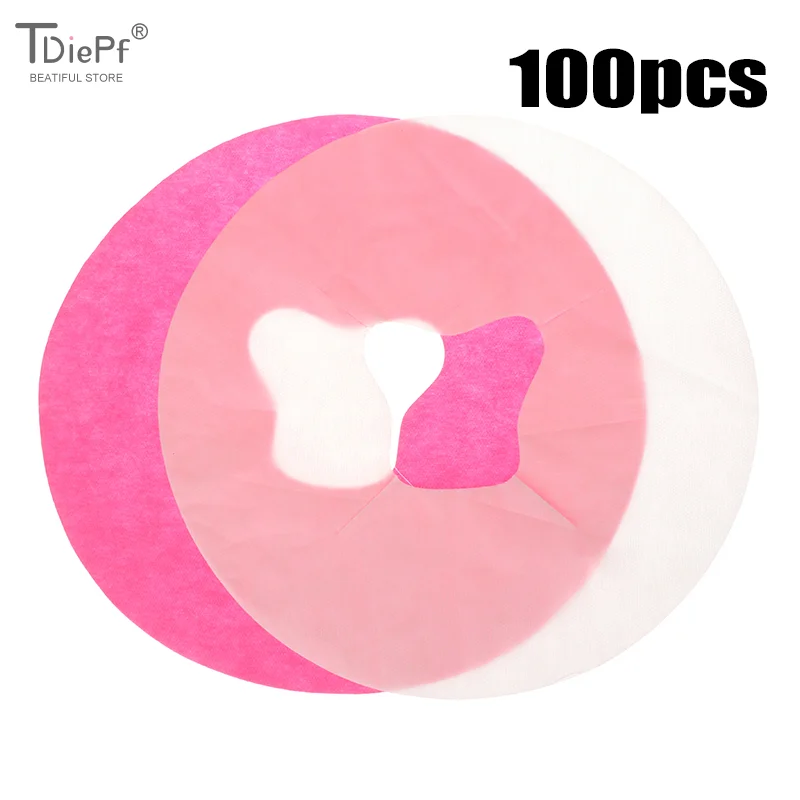 

100 шт., одноразовые массажные чехлы для подушек для спа-салона, простыни для подголовника, бумажная массажная подушка для лица, чехол для стола