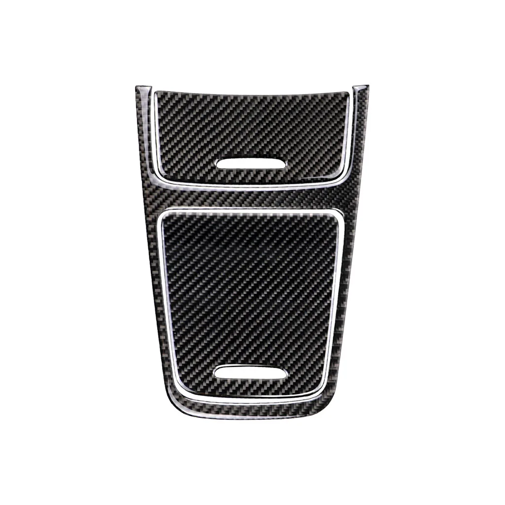 Car Carbon Fiber Center Control Panel Cigarette Lighter / Storage Box Cover For Mercedes Benz A GLA CLA Class W176 X156 C117