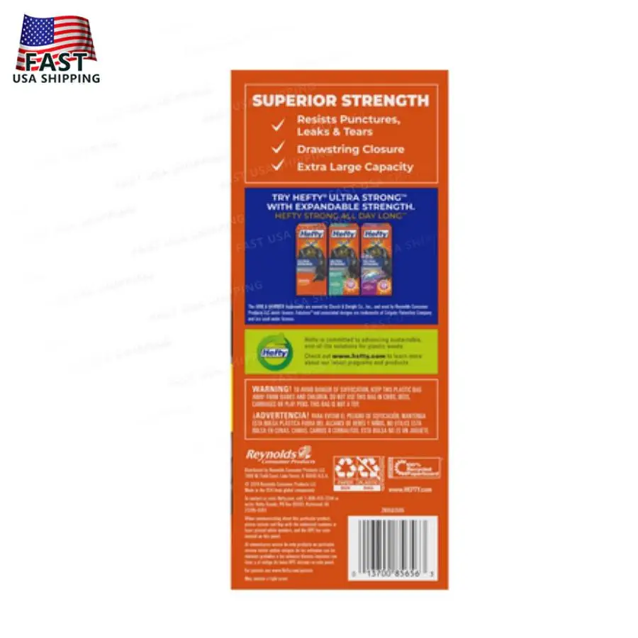 

Hefty Multipurpose Large Trash Drawstring Bags