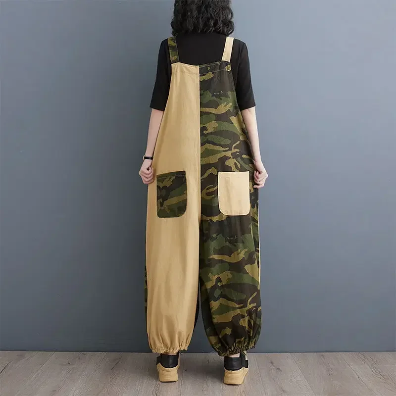 

Новинка весны/лета 202, женские ковбойские брюки на бретелях, свободный пригородный комбинезон с высокой талией, рабочая одежда