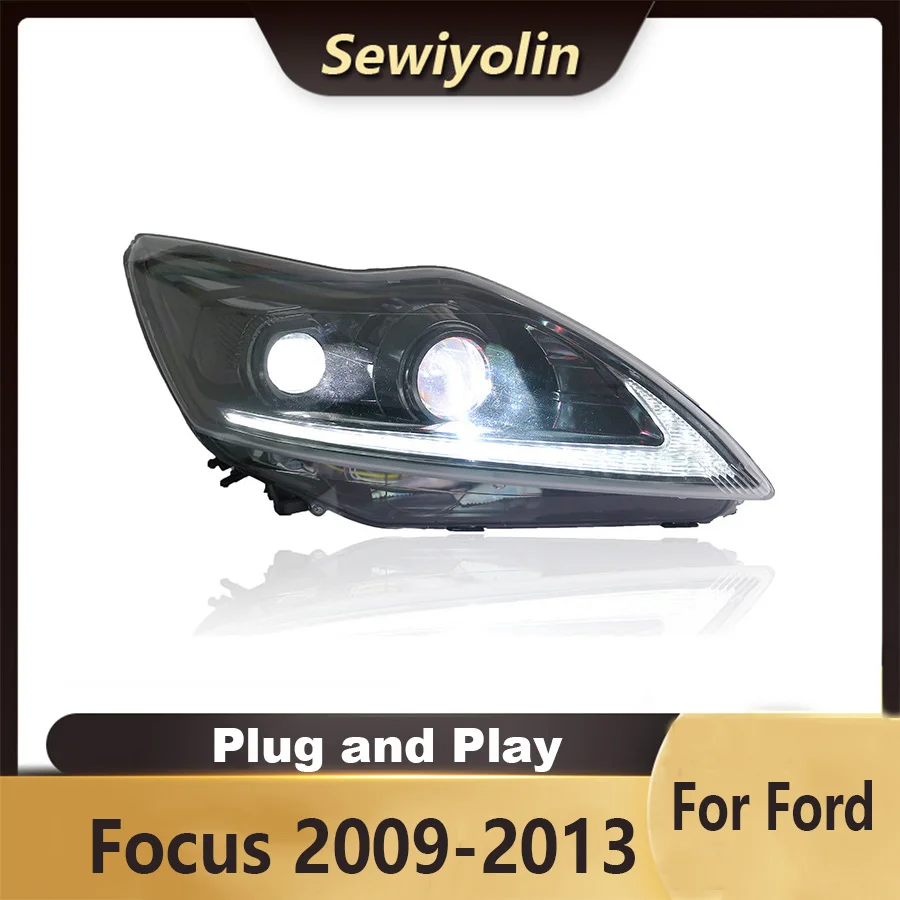 

For Ford Focus 2009-2013 Car Accessories Headlight Assembly LED Lights Lamp DRL Signal Plug And Play Daytime Running