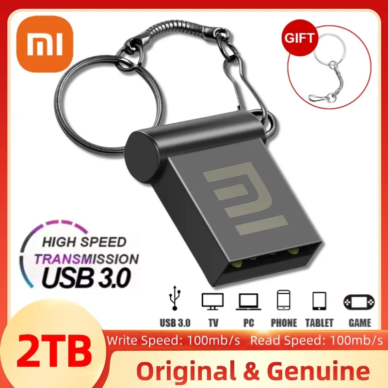 Xiaomi Pendrive 2 TB USB-Flash-Laufwerk für iPhone/iPad USB/Otg USB3.0 Pen Drive für alle iOS externe Speichergeräte/Handy